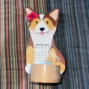 Corgi 12-month 2024-2025 standup desk calendar